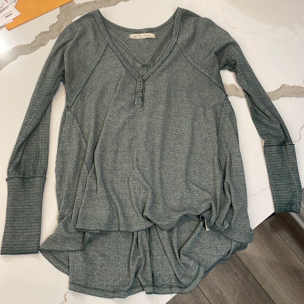 Free People long sleeve flowy top